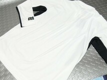 KMG10★春ゴルフ★Munsingwear★マンシングウェア★ENVOY エンボイ MOTION3D mロゴプリント ジップシャツ★LL/WT_画像4