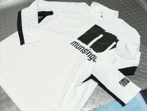 KMG11★Munsingwear★マンシングウェア★ENVOY エンボイ MOTION3D mロゴプリント ジップシャツ★3L/WT_画像2