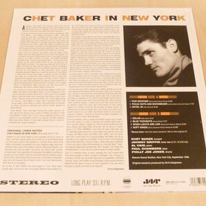 未開封 チェット・ベイカー In New York 限定リマスター180g重量盤LPボーナス1曲追加 Chet Baker Paul Chambers Al Haig DMMの画像2