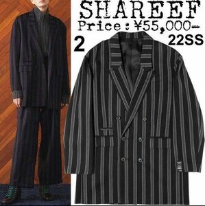 新品未使用 SHAREEF★ダブルジャケット★2★ストライプ