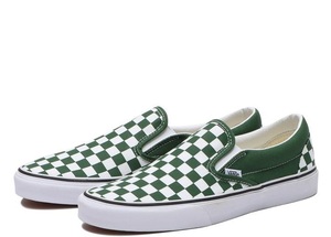 【VANS】 CLASSIC SLIP-ON VN0A7Q5D6QU GREENER PAST スリッポン 緑白系チェッカー　26.5ｃｍ