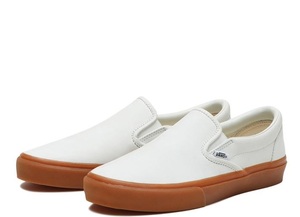 【VANS】 SLIP ON V98CF NB WHITExGUM スリッポン　ヌバック 白系ガムソール　26cm