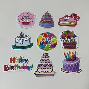 誕生日 ステッカー フレーク