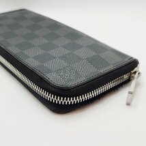 TO1 ルイヴィトン LOUIS VUITTON ジッピーウォレット ヴェルティカル M63095 ダミエ グラフィット ラウンドファスナー 長財布_画像3