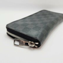 TO1 ルイヴィトン LOUIS VUITTON ジッピーウォレット ヴェルティカル M63095 ダミエ グラフィット ラウンドファスナー 長財布_画像4