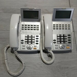 y122008t NTT ネットコミュニティシステム αNX L08-0041 2台セット ビジネスフォン ACD08-035900118ボタン ホワイト 内線 短縮 電話