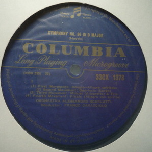 RY21 英COLUMBIA盤LP ハイドン/交響曲86、92番 カラッチオーロ/アレッサンドロ・スカルラッティOの画像3
