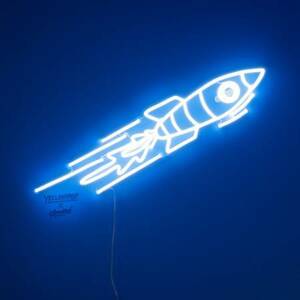 難ありの為格安出品 定価72,100円 Rocket Andr Saraiva アンドレサライヴァ LED ネオン管 ライト ロケット YELLOWPOP イエローポップ