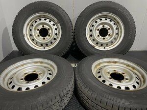 【BS VL1 195/80R15 107/105L LT】スタッドレス【スチールホイール 15インチ 6J6HPCD139.7】ハブ径106mm 20年製 ハイエース等　(MTC424)