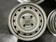 スチールホイール 鉄ホイール 12インチ 4本 3.5J4HPCD100約+35 ハブ径56mm センターキャップ付　(MHD068)_画像2