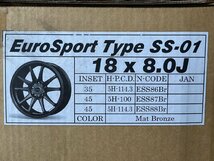 新品 BLEST EuroSport Type SS-01 ブレスト ユーロスポーツ 18インチ 4本 8J5HPCD114.3+35 ブロンズ ヴェルファイア等　(VHZ067)_画像10