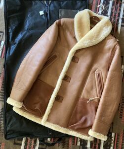  regular price 195800 jpy unused Y'2LEATHERwai two leather MOUTON AVITATION COAT brown mouton coat car coat mouton ×HV hose horse leather z145