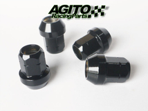 【16本】AGITO レーシングナット L30 17HEX M12xP1.25 クロモリ製 全長30mm 60°テーパー座 貫通タイプ/スズキ アルトワークス エブリィ_画像2