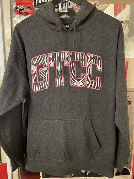 ★USA古着　スウェット パーカー ゼブラ　GTCC グレー　gray J. America L