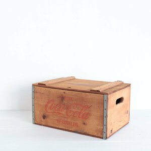 Coca-Cola ヴィンテージ 蓋つき木箱 / アメリカ コカ・コーラ ウッドボックス WOODEN BOX キャンプ USA ディスプレイ #502-319-205