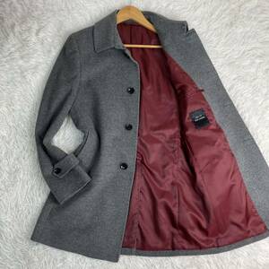 試着程度◎テットオム《トロトロの触り心地》TETE HOMME カシミヤ×アンゴラ M ビジネス カジュアル メンズ 紳士 アウター スーツ コート