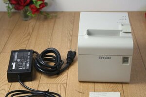 【エプソン　EPSON　TM-T90Ⅱ　M313B】サーマルプリンター　アダプタ付き　現状!!　管Z7709