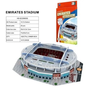 ３D ペーパークラフト フットボール サッカー スタジアム　EMIRATES STUDIUM