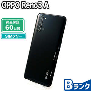 SIMフリー OPPO Reno3 A 128GB ブラック 本体のみ Bランク
