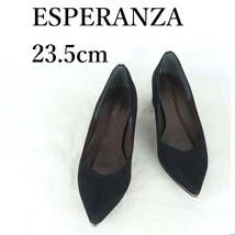 MK3312*ESPERANZA*エスペランサ*レディースパンプス*23.5cm*黒_画像1