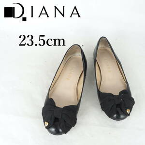 MK3489*DIANA*ダイアナ*レディースバレエシューズ*23.5cm*黒