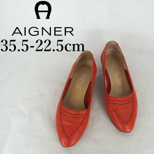 MK3478*ETIENNE AIGNER* エ ティエンヌ・アイグナー*レディースシューズ*35.5-22.5cm*朱色