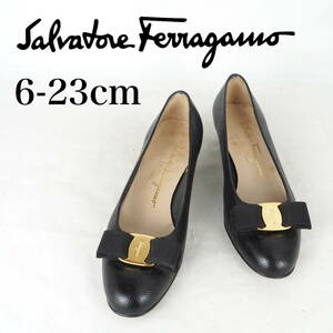 MK3502*Salvatore Ferragamo*フェラガモ*レディースパンプス*6-23cm*黒