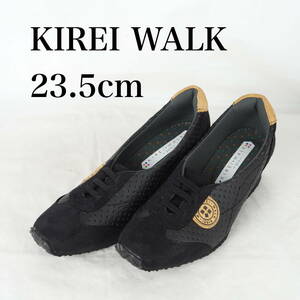 MK3529*KIREI WALK*レディースヒールスニーカー*23.5cm*黒