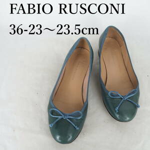 MK3879*FABIO RUSCONI*ファビオルスコーニ*レディースバレエシューズ*36-23〜23.5cm*グリーン*