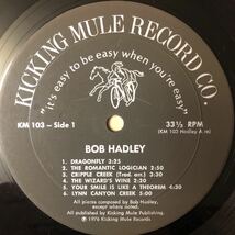 LP JOHN FAHEYの初期作をPROしたED DENSONが担当 ギターインスト~フィンガー傑作 BOB HADLEY/TUNES FROM THE WELL[US ORIG:初年度'76PRESS]_画像5