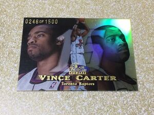 1998-1999 flair showcase row1 vince carter rookie card/1500 fleer