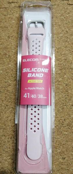 エレコム Apple Watch シリコンバンド アクティブタイプ アップルウォッチ 41 40 38mmピンク×ホワイト AW-40BDSCNPN 4549550232289