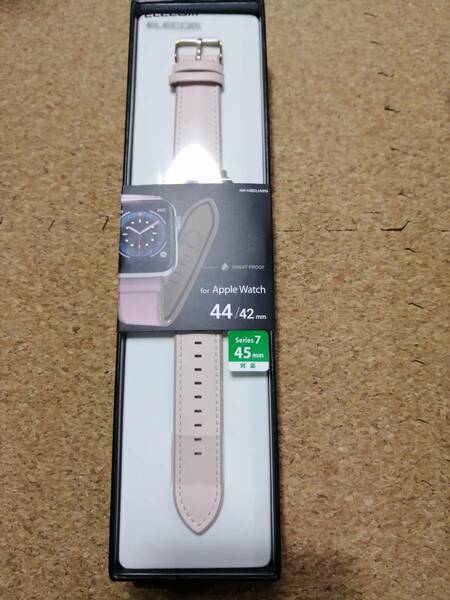 エレコム Apple Watch 用 アップルウォッチ ハイブリッドレザーバンド 44/42 mm AW-44BDLHVPN　4549550207362