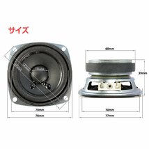 メジャーブランドOEM[超秘められた潜在能力3]フルレンジスピーカーユニット3インチ(70mm) 4Ω/MAX30W[スピーカー自作/DIYオーディオ]在庫僅_画像3