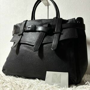 【定価約20万円】 リードクラッコフ reed krakoff ビジネスバック トートバッグ 肩掛け可能 A4書類 メンズ 黒 ブラック 本革レザー ベルト 