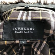 【希少】バーバリーブラックレーベル Burberry Black label ライダースジャケット ラビットファー パッチワーク　羊革 メンズ ノバチェック_画像9