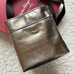 【使用感少☆箱付き】サルヴァトーレフェラガモ salvatore ferragamo ショルダーバッグ クロスボディバッグ サコッシュ ガンチーニ メンズ