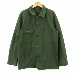 ユニクロ ミリタリージャケット カバーオール ストレッチ アウター メンズ Mサイズ オリーブ UNIQLO