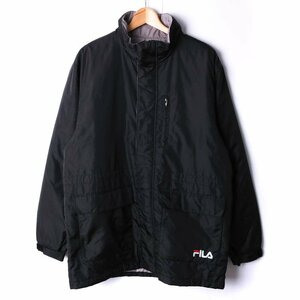 フィラ ブルゾン ジャケット 中綿 スポーツウエア アウター 黒 メンズ Lサイズ ブラック FILA