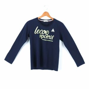 ルコックスポルティフ 長袖Tシャツ ロンT ロゴT スポーツウエア レディース Lサイズ ネイビー le coq sportif