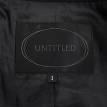 アンタイトル テーラードジャケット フォーマル ウール混 ストレッチ アウター レディース 1サイズ ブラック UNTITLED_画像3