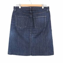 ユニクロ デニムスカート ストレッチ レディース ウエスト61cm ヒップ91cmサイズ ネイビー UNIQLO_画像2