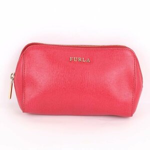  Furla сумка натуральная кожа раунд застежка-молния бардачок бренд мелкие вещи женский красный Furla