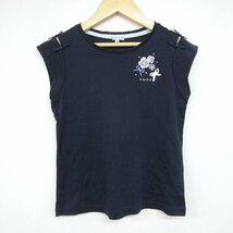 トッカ 半袖Tシャツ 肩リボン トップス キッズ 女の子用 130サイズ ブラック TOCCA_画像1