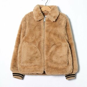 ザラ ボアジャケット ボアフリース ジャンパー アウター キッズ 女の子用 size8 128cmサイズ ベージュ ZARA