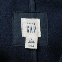 ギャップ ダッフルコート ウール混 アウター キッズ 男の子用 3yearsサイズ ネイビー GAP_画像3