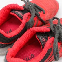 フィラ スニーカー 靴 シューズ 赤 キッズ 女の子用 キッズ 男の子用 18cmサイズ レッド FILA_画像7