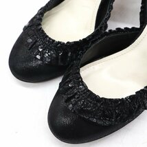 ジルスチュアート パンプス 本革 レザー 靴 シューズ 日本製 黒 レディース 23cmサイズ ブラック JILLSTUART_画像2
