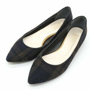 Кудрявая эфелева насосы с низкой лечебной обувь обувь, сделанная в Японии 23 см.