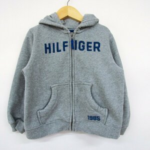 トミーヒルフィガー ジップアップパーカー スウェット スエット キッズ 男の子用 5Tサイズ グレー TOMMY HILFIGER